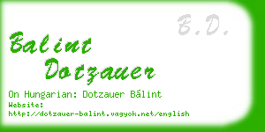 balint dotzauer business card